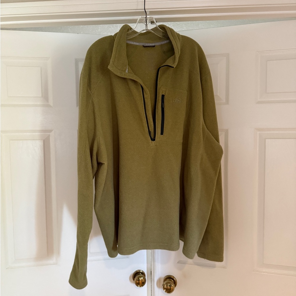 MENS LLBEAN FLEECE PULL OVER